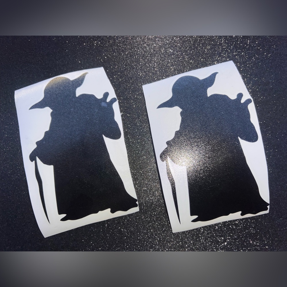 Yoda use the force car decals, stickers ready for sale